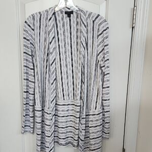 J. Jill Black and White Cardigan Lightweight Jacket
